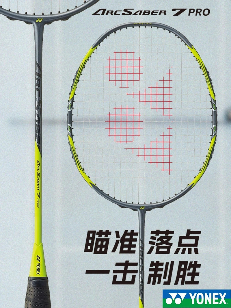 Yonex Original ARCSABER 11 PRO Badminton Racket ARC 7 PRO High Quality Speed Carbon Fiber Professional Rackets Set with Line